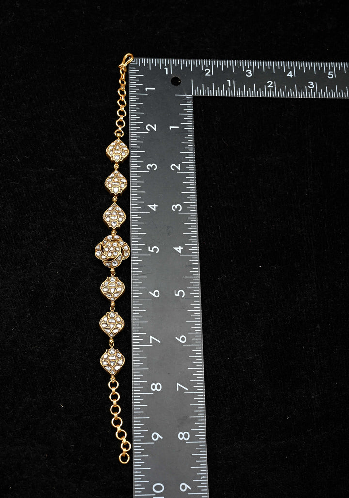 92.5 Silver Kundan Bracelet / Necklace