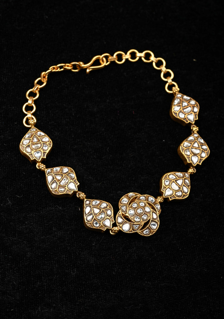 92.5 Silver Kundan Bracelet / Necklace