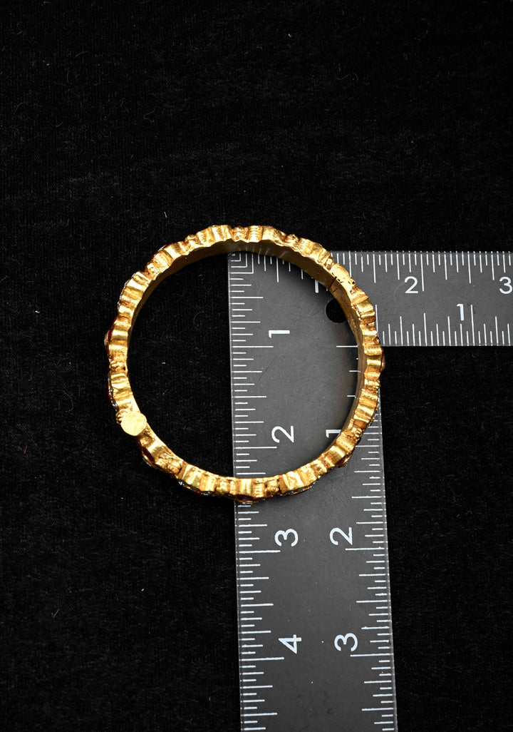 92.5 Jadau Kundan Pair of Kadas , openable  2.4" - 2.6, Pair ( inclues 2 kadas)