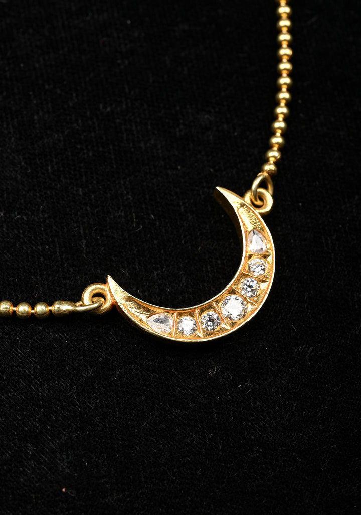 92.5 Silver Fine Dazzle Moon & Star Chain - Modern Workwear jewelry