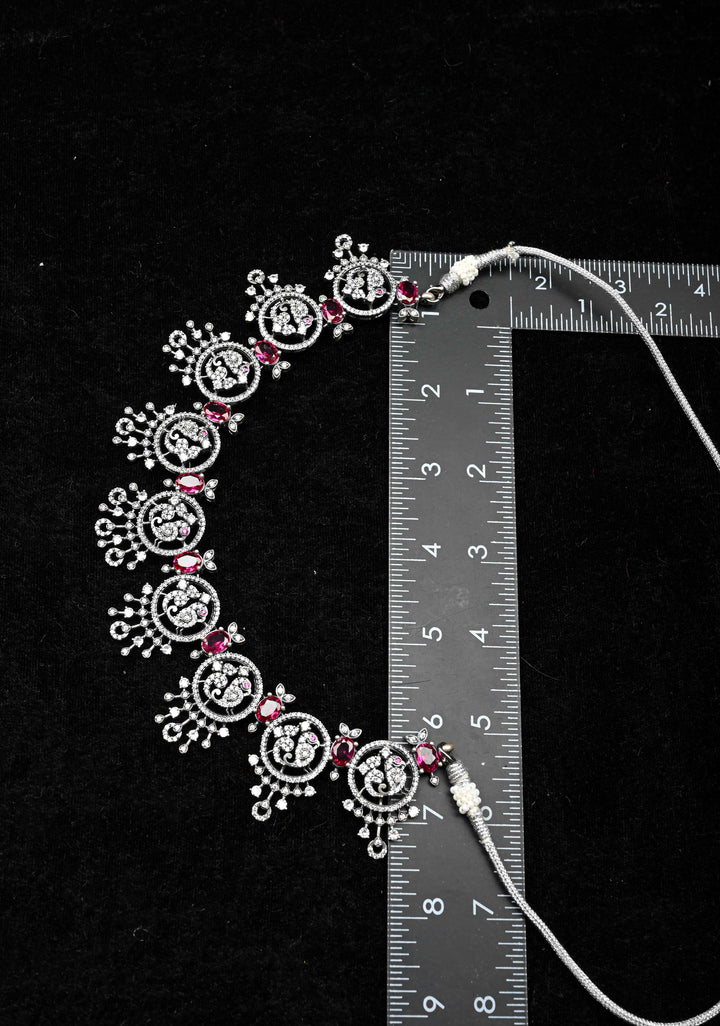 92.5 Silver,Victorian finish  Oxidised Necklace No Earrings