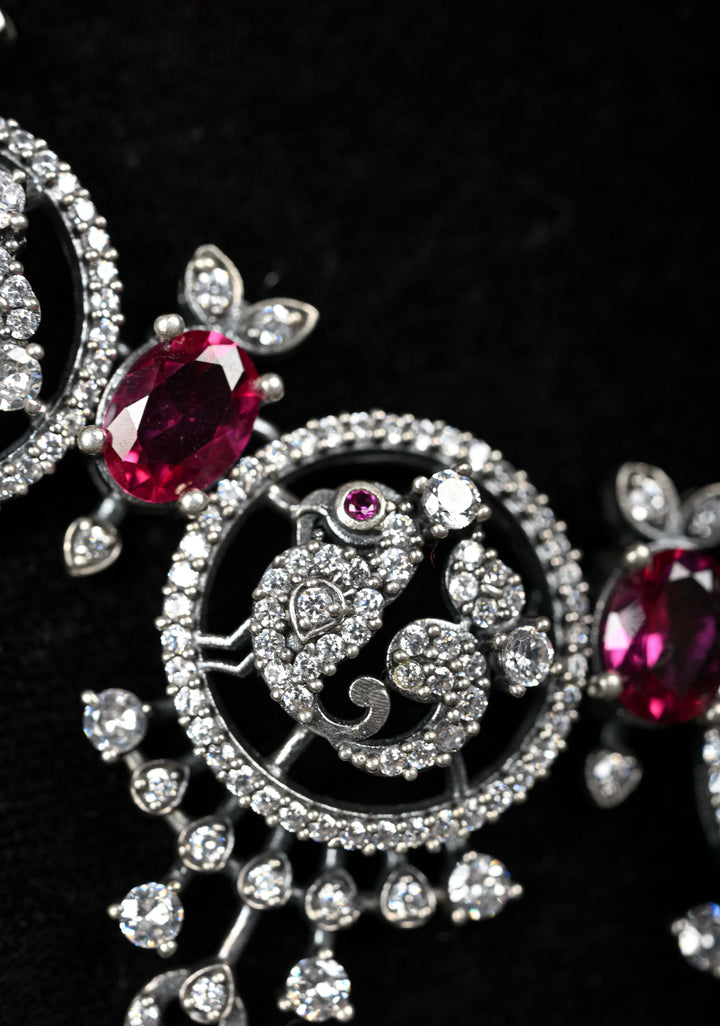 92.5 Silver,Victorian finish  Oxidised Necklace No Earrings