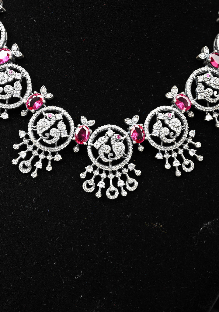 92.5 Silver,Victorian finish  Oxidised Necklace No Earrings