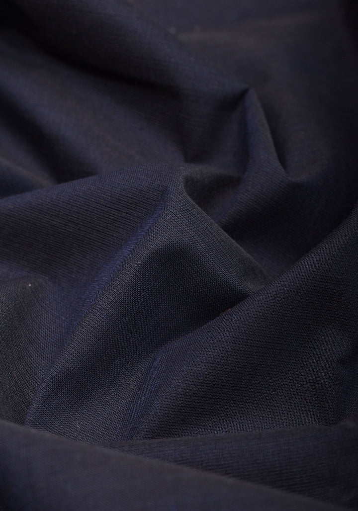 Blue Black  Kanchi Cotton Saree with Ganga Jamuna zari border