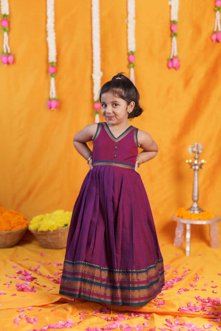 Geetanjali Magenta Frock Mini | Made To Order