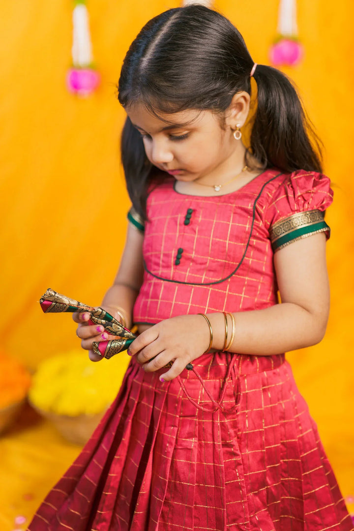 Bhavya Red Lehenga Mini | Made To Order