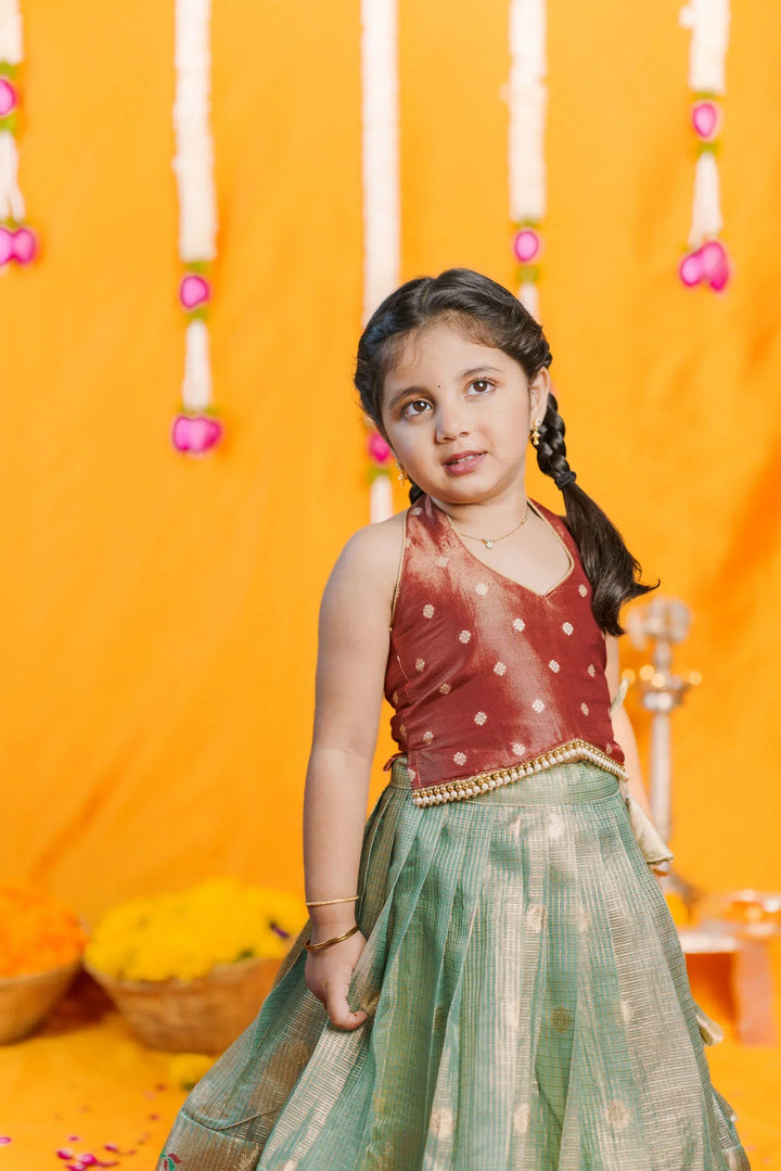 Gargi Mint Green Lehenga Mini | Made To Order