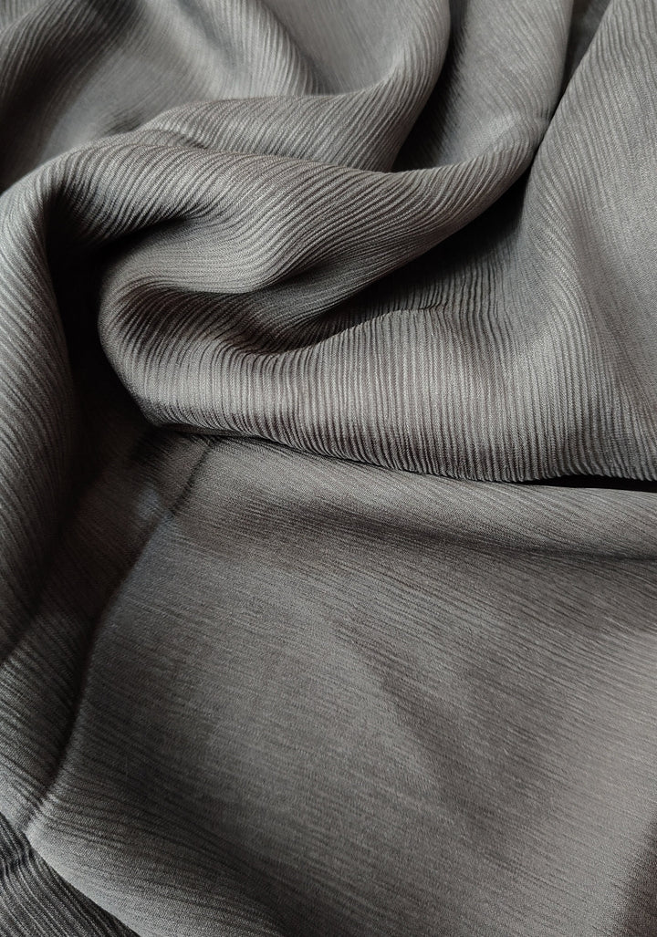 Bollywood style ombre pure chiffon Saree in Black and Grey, No Blouse Piece