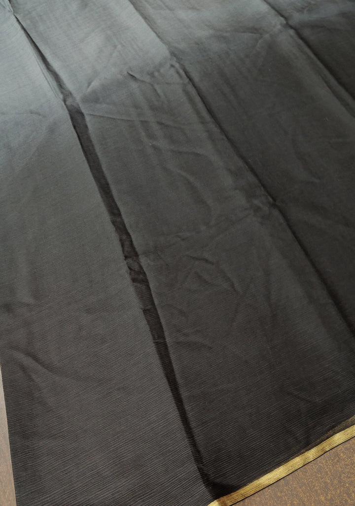 Bollywood style ombre pure chiffon Saree in Black and Grey, No Blouse Piece