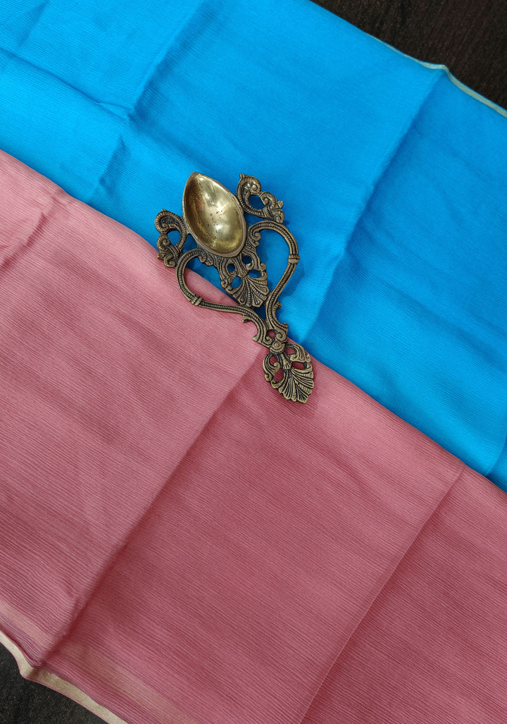 Multicolor Bollywood Style Ombre Pure Chiffon Saree, No Blouse Piece