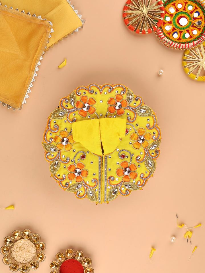 Yellow Pushp Mala Laddu Gopal Poshak