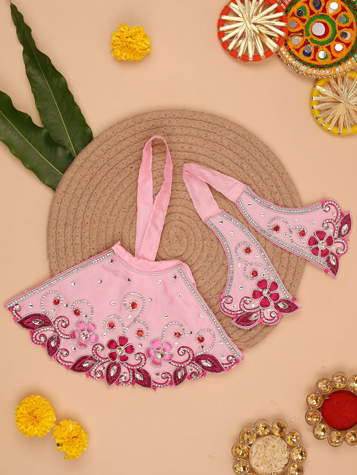 Pushp Mala Pink Lehenga Patka 4 piece set