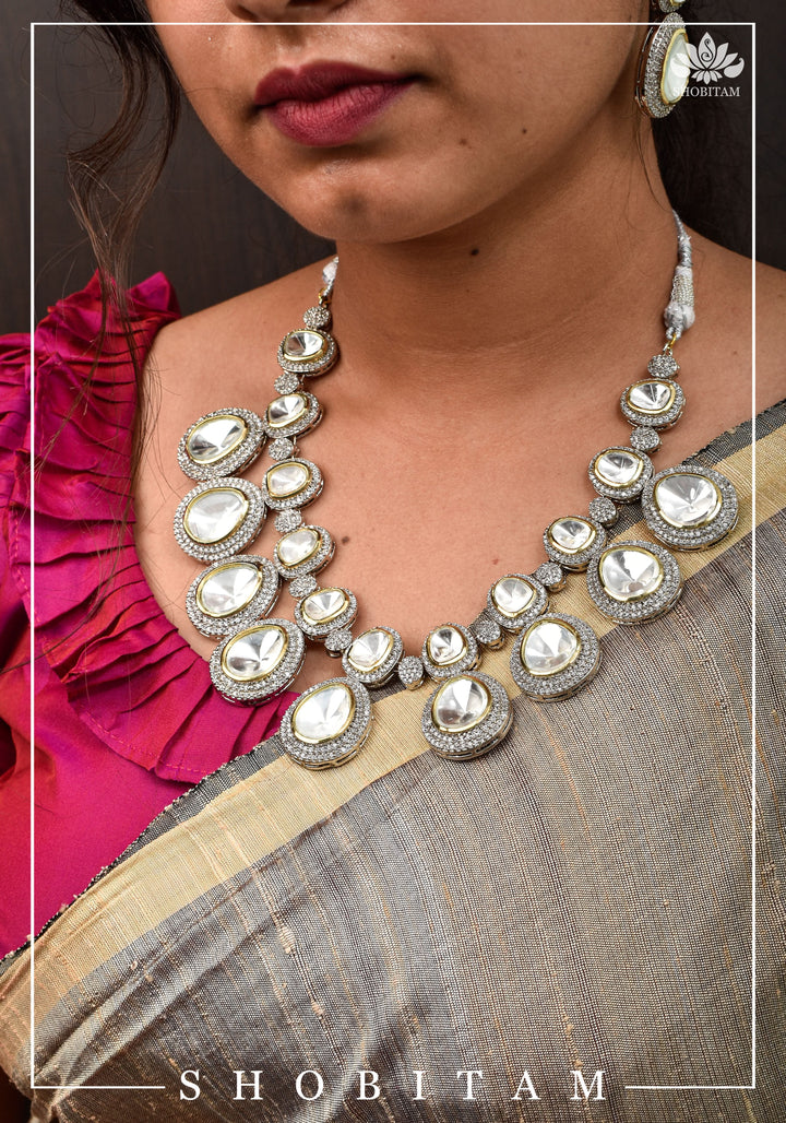 Celebrity design statement Cheval Stone Victorian Necklace | Shobitam Jewelry