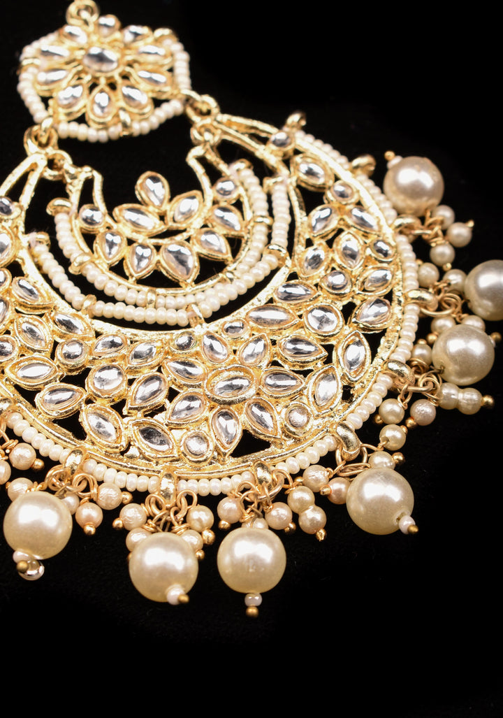 Maang Tika - Chand Design Ahmedabadi Kundan Jadau Hair Ornament