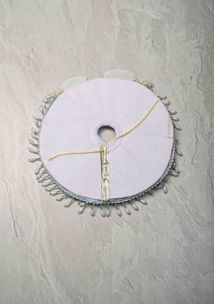 Evil Eye Design Lilac Laddu Gopal 2 piece Dress, 8" Diameter with Mala