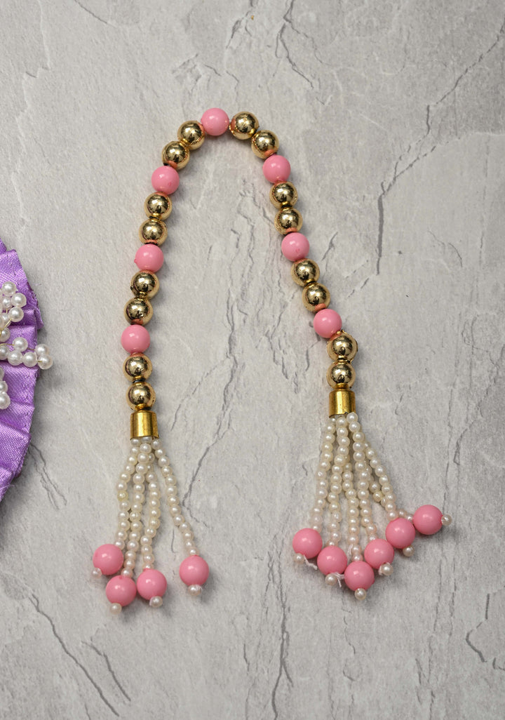 6" Laddu Gopal Dress Set with Pearl and Stone Embellishments, 6" Diameter, 3 piece set