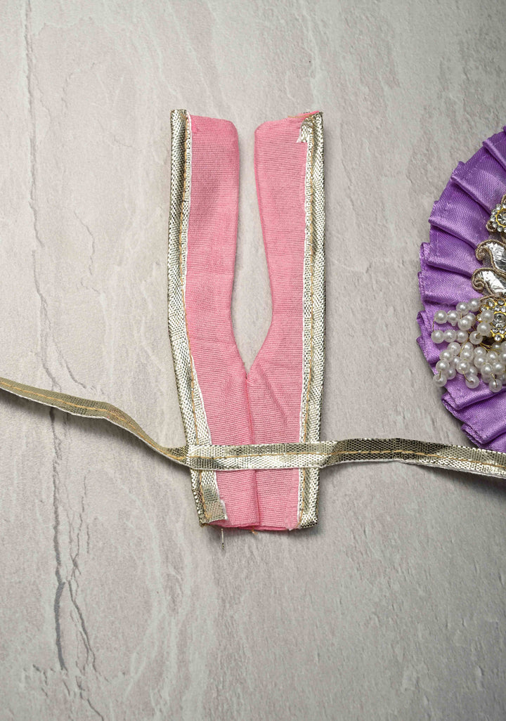 6" Laddu Gopal Dress Set with Pearl and Stone Embellishments, 6" Diameter, 3 piece set