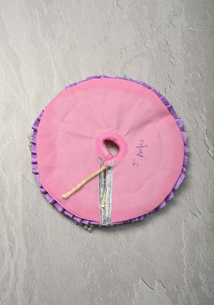 6" Laddu Gopal Dress Set with Pearl and Stone Embellishments, 6" Diameter, 3 piece set