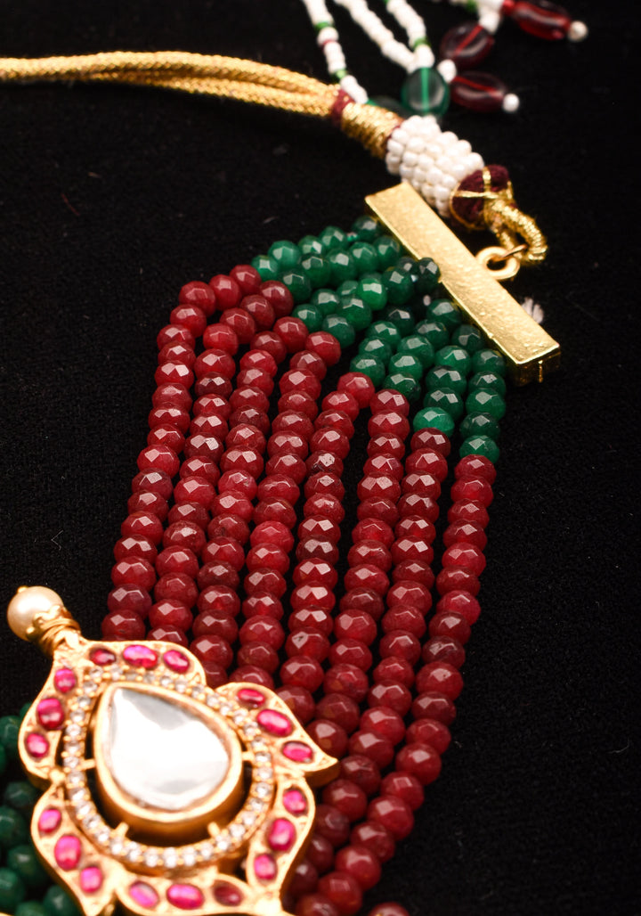 Antique Jadau multistrand Choker with floral Units, No earrings