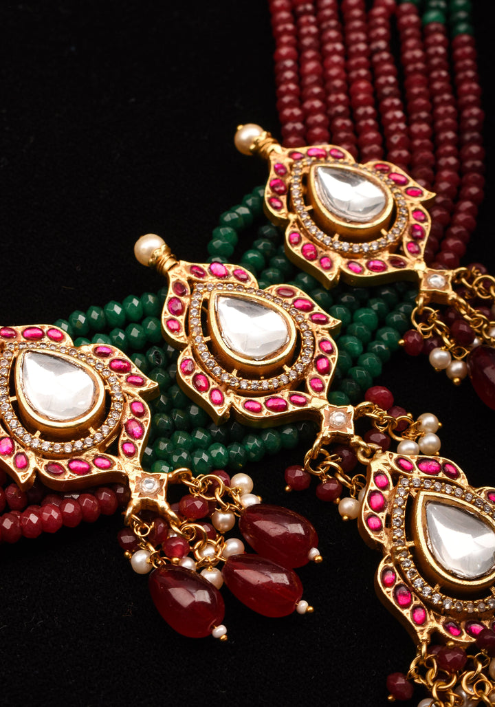 Antique Jadau multistrand Choker with floral Units, No earrings