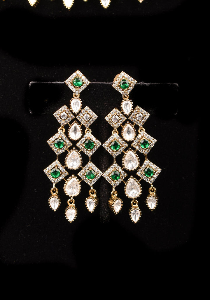 Victorian Choker set with stone Detailing and Teardrop shape dangling