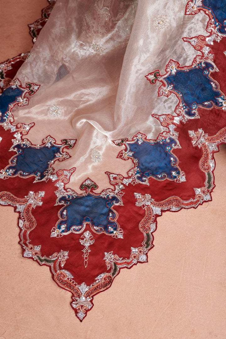 Primrose Zardozi Lehenga with Peacock Motifs, Customizable, Made to Order