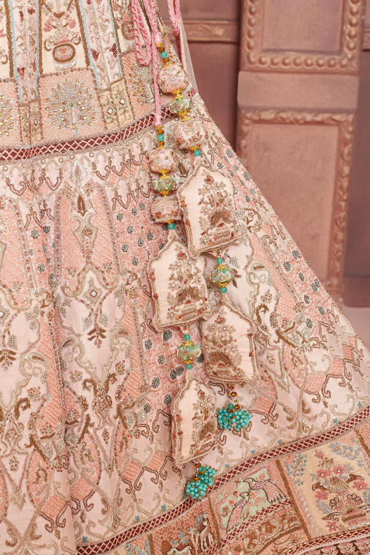 Pastel Magnolia Lehenga with double dupatta, Customizable, Made to Order