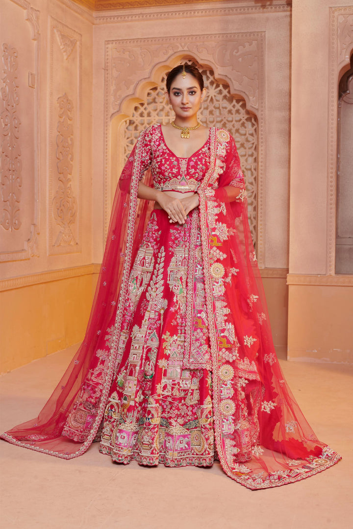 Adaline Zardosi Lehenga with Doli embroidery, Customizable, Made to Order