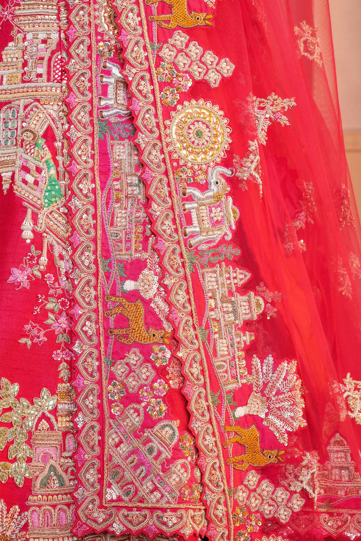 Adaline Zardosi Lehenga with Doli embroidery, Customizable, Made to Order