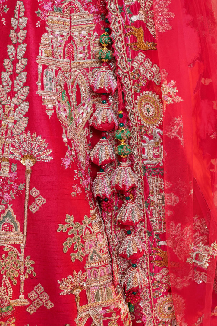 Adaline Zardosi Lehenga with Doli embroidery, Customizable, Made to Order