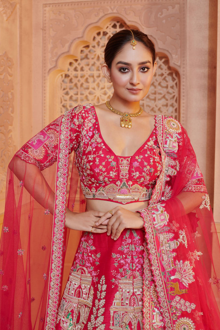 Adaline Zardosi Lehenga with Doli embroidery, Customizable, Made to Order