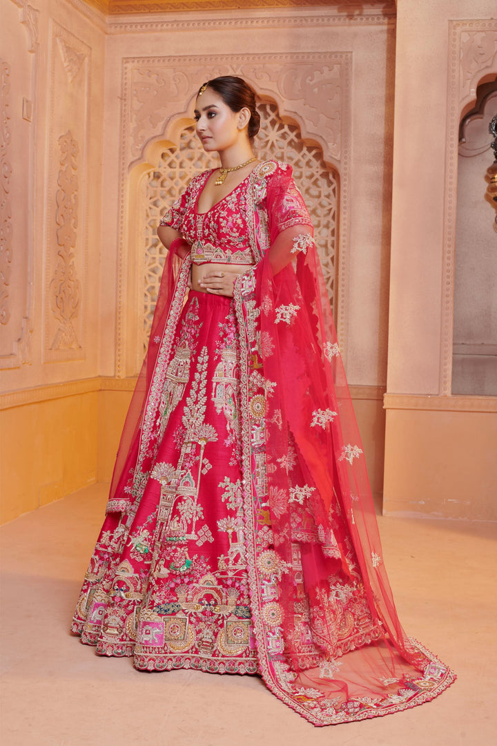 Adaline Zardosi Lehenga with Doli embroidery, Customizable, Made to Order