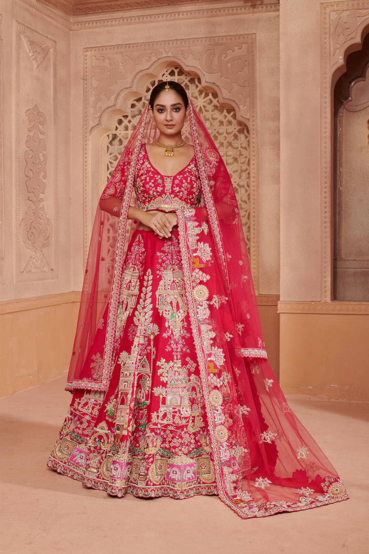 Adaline Zardosi Lehenga with Doli embroidery, Customizable, Made to Order