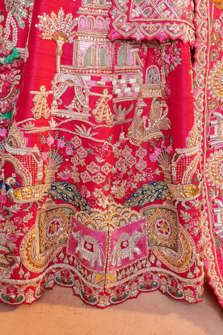 Adaline Zardosi Lehenga with Doli embroidery, Customizable, Made to Order