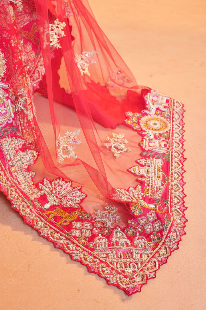 Adaline Zardosi Lehenga with Doli embroidery, Customizable, Made to Order