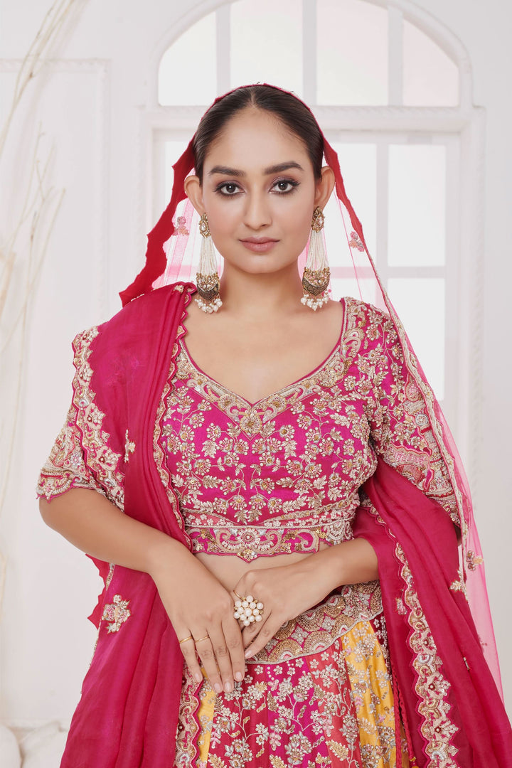 Ekaya Multicolor Lehenga with embroidery, Customizable, Made to Order