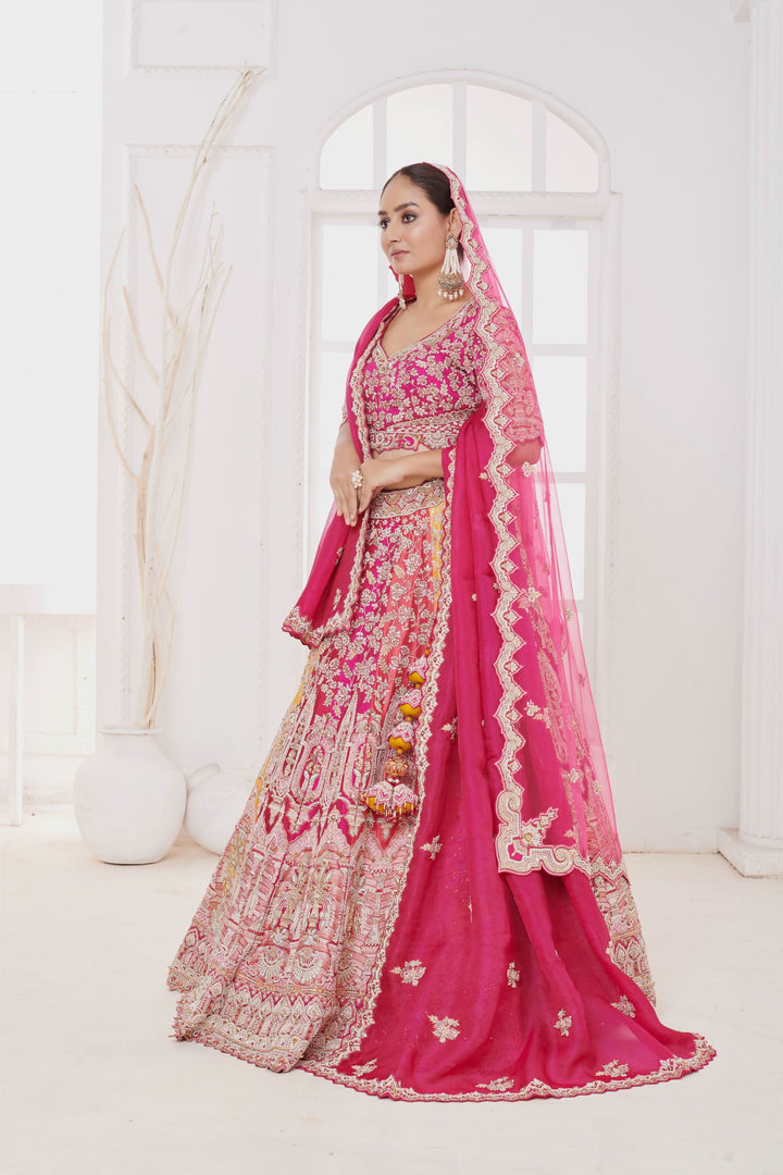 Ekaya Multicolor Lehenga with embroidery, Customizable, Made to Order