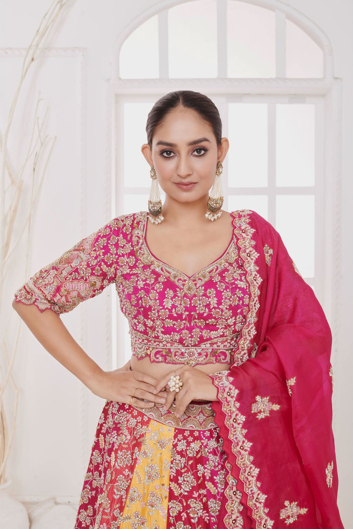 Ekaya Multicolor Lehenga with embroidery, Customizable, Made to Order