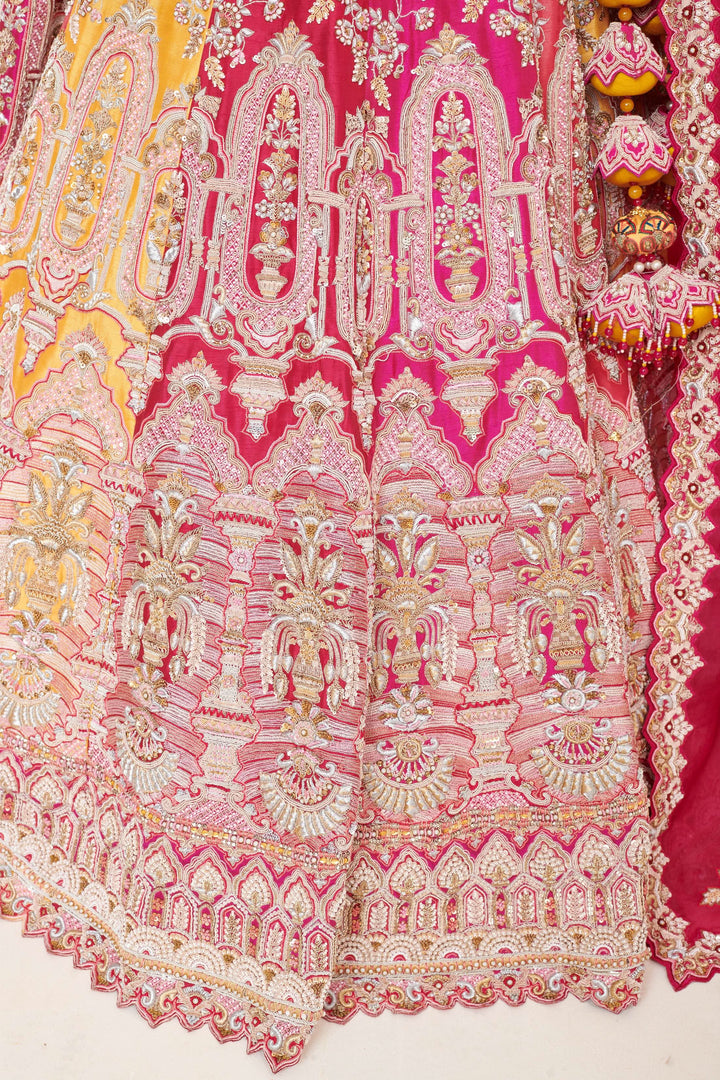 Ekaya Multicolor Lehenga with embroidery, Customizable, Made to Order