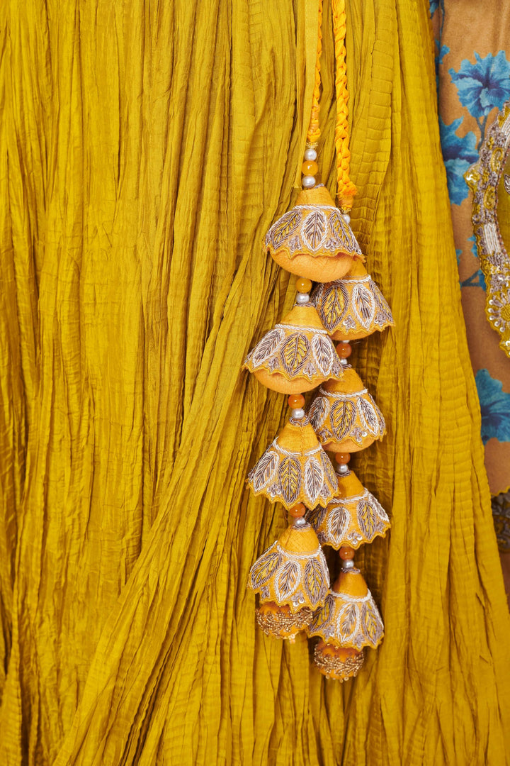 Maira Moss Lehenga with Jacket, Customizable, Made to Order