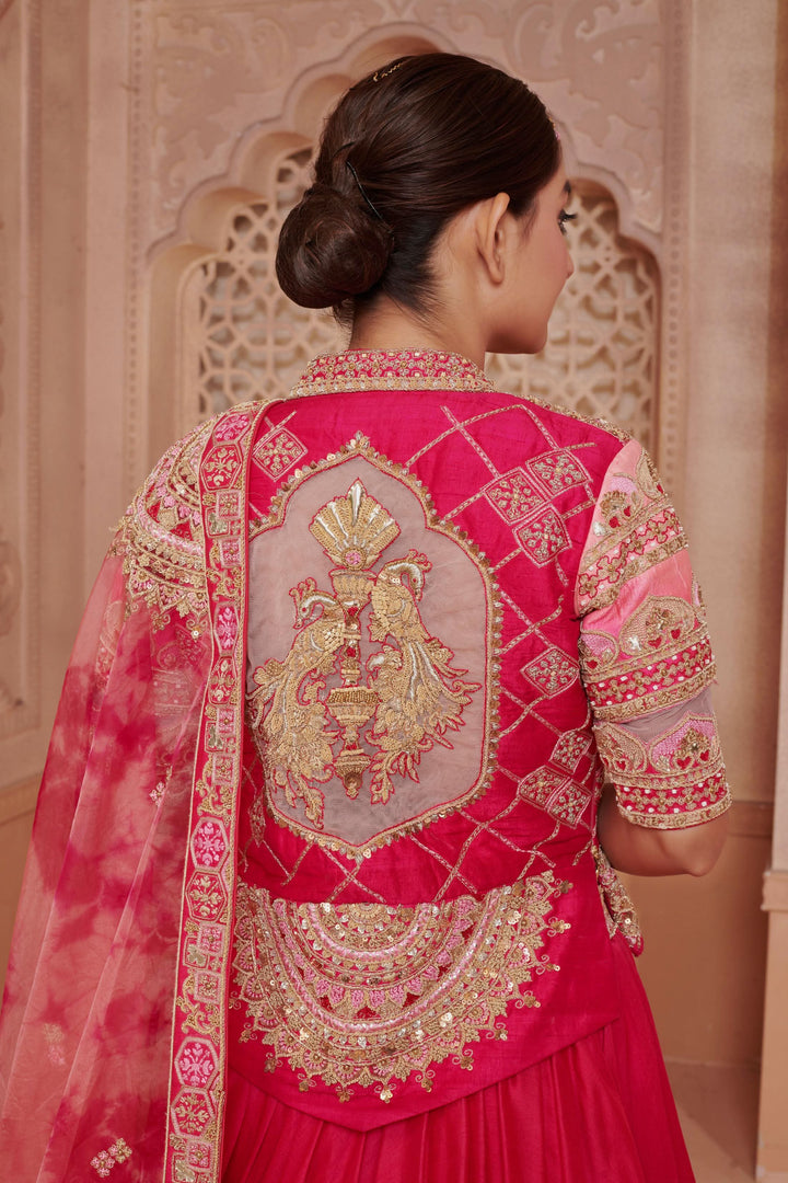 Sangria Charm Lehenga with embroidery, Customizable, Made to Order