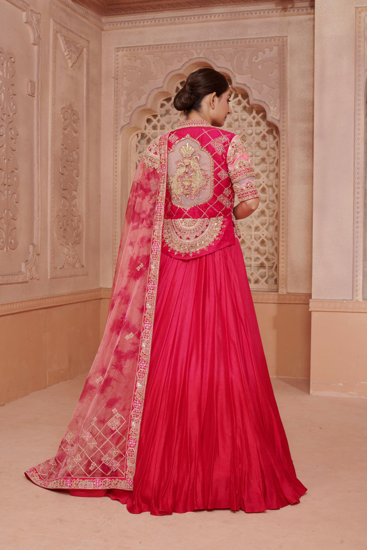 Sangria Charm Lehenga with embroidery, Customizable, Made to Order
