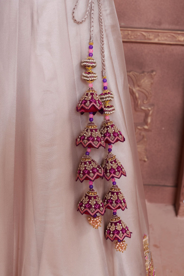 Ivory Orchid Lehenga with embroidery, Customizable, Made to Order