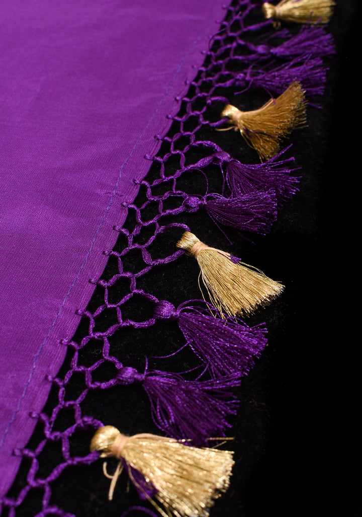 Purple Exquisite Shikaargah Meenakari Banarasi Katan Silk Saree  with Leheria Jaal | SILK MARK CERTIFIED