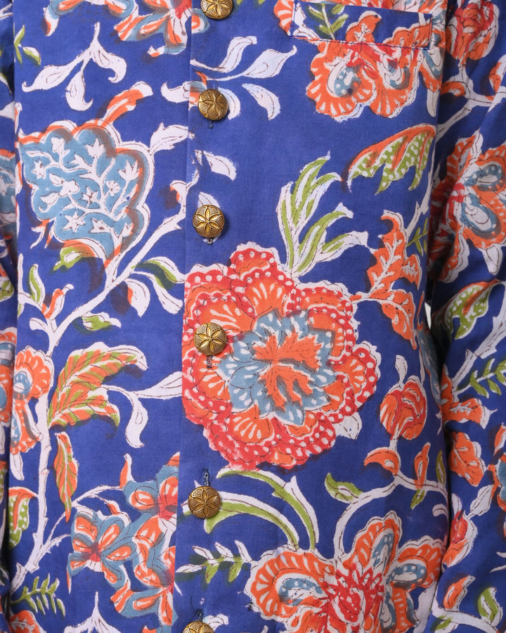 Mediterranean Bandgala jacket with pajama 2 Piece Set for Boy  | Shobitam Custom Wear Made To Order