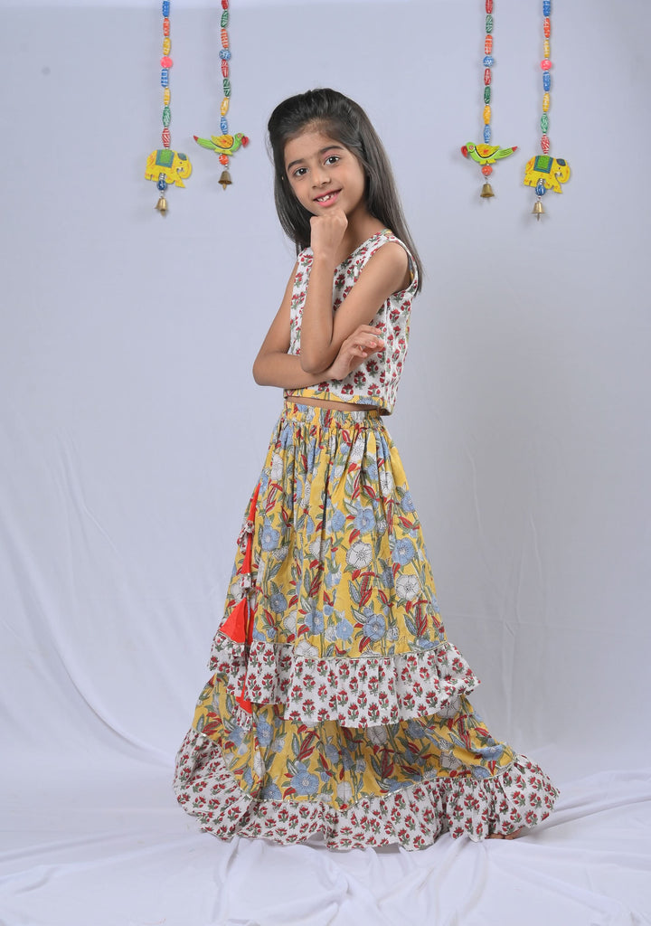Marigold Top & Frill Skirt set | Made To Order