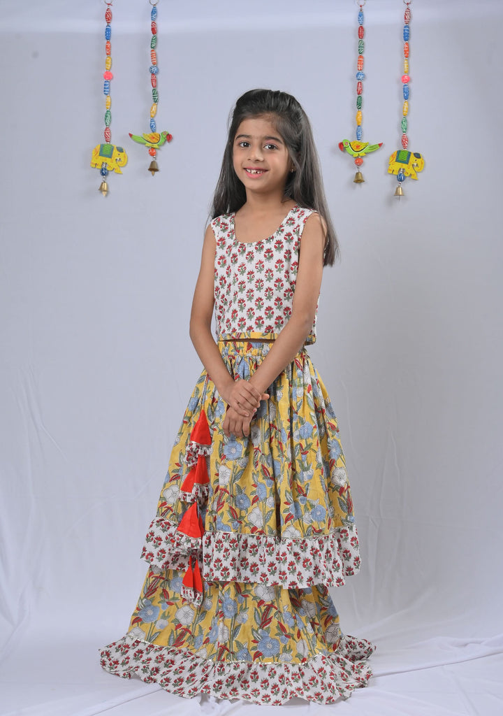 Marigold Top & Frill Skirt set | Made To Order