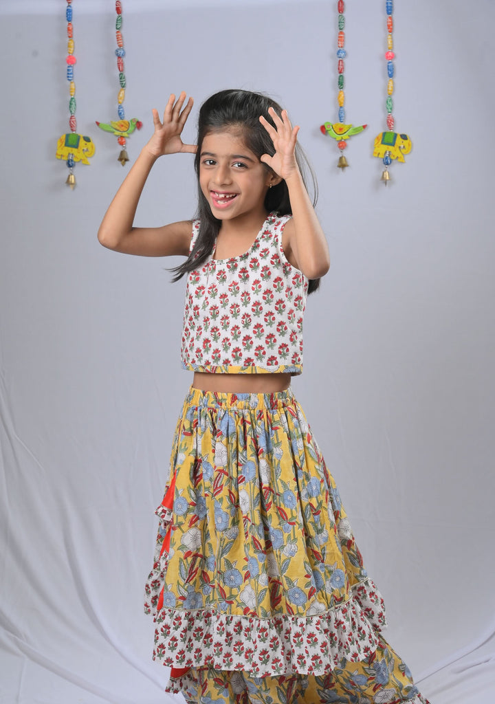 Marigold Top & Frill Skirt set | Made To Order
