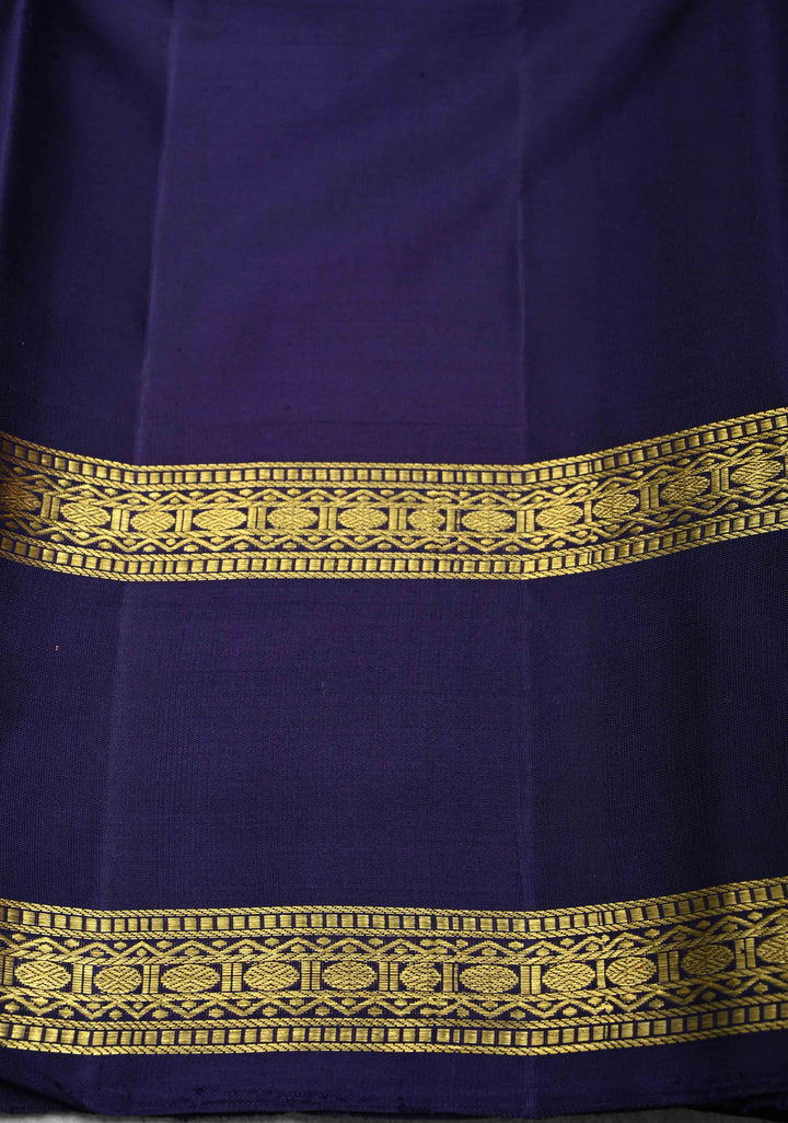 Pista Green Kanjivaram Pure Silk Saree with Rettaipet Temple Border | SILK MARK CERTIFIED