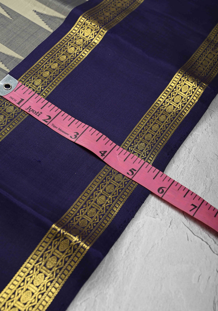 Pista Green Kanjivaram Pure Silk Saree with Rettaipet Temple Border | SILK MARK CERTIFIED